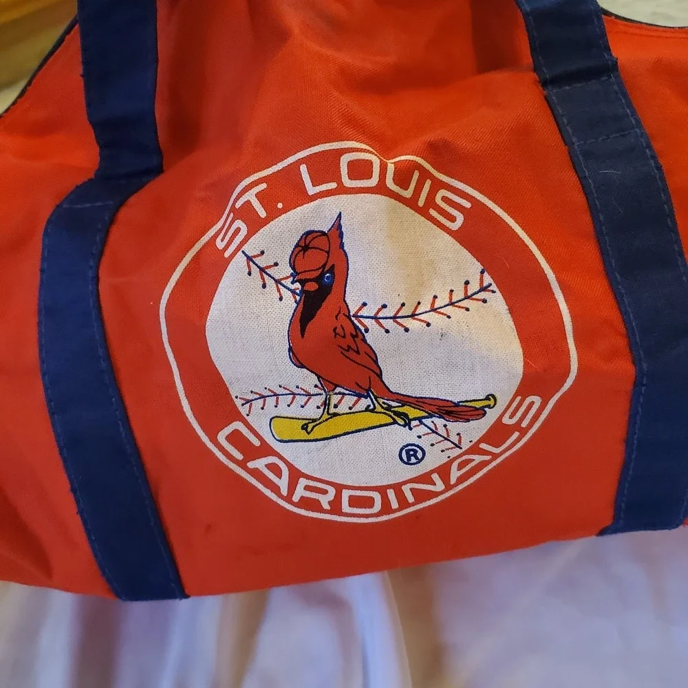 St. Louis Cardinals MetLife Red Duffel Bag Blue ft. Snoopy